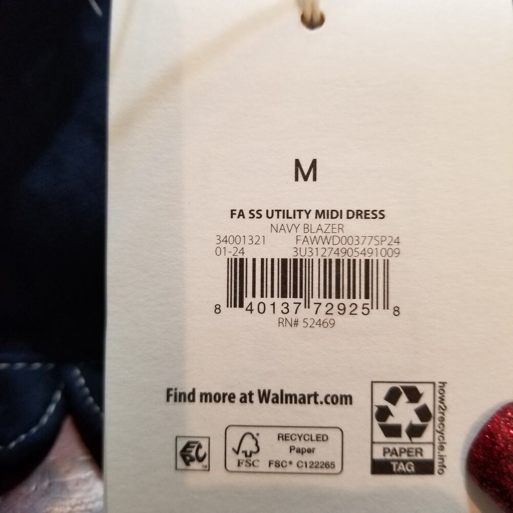 NWT's-Free Assembly Womens Belted Utility Midi Button Down Drs Cap Sleeves Sz M - Picture 13 of 14